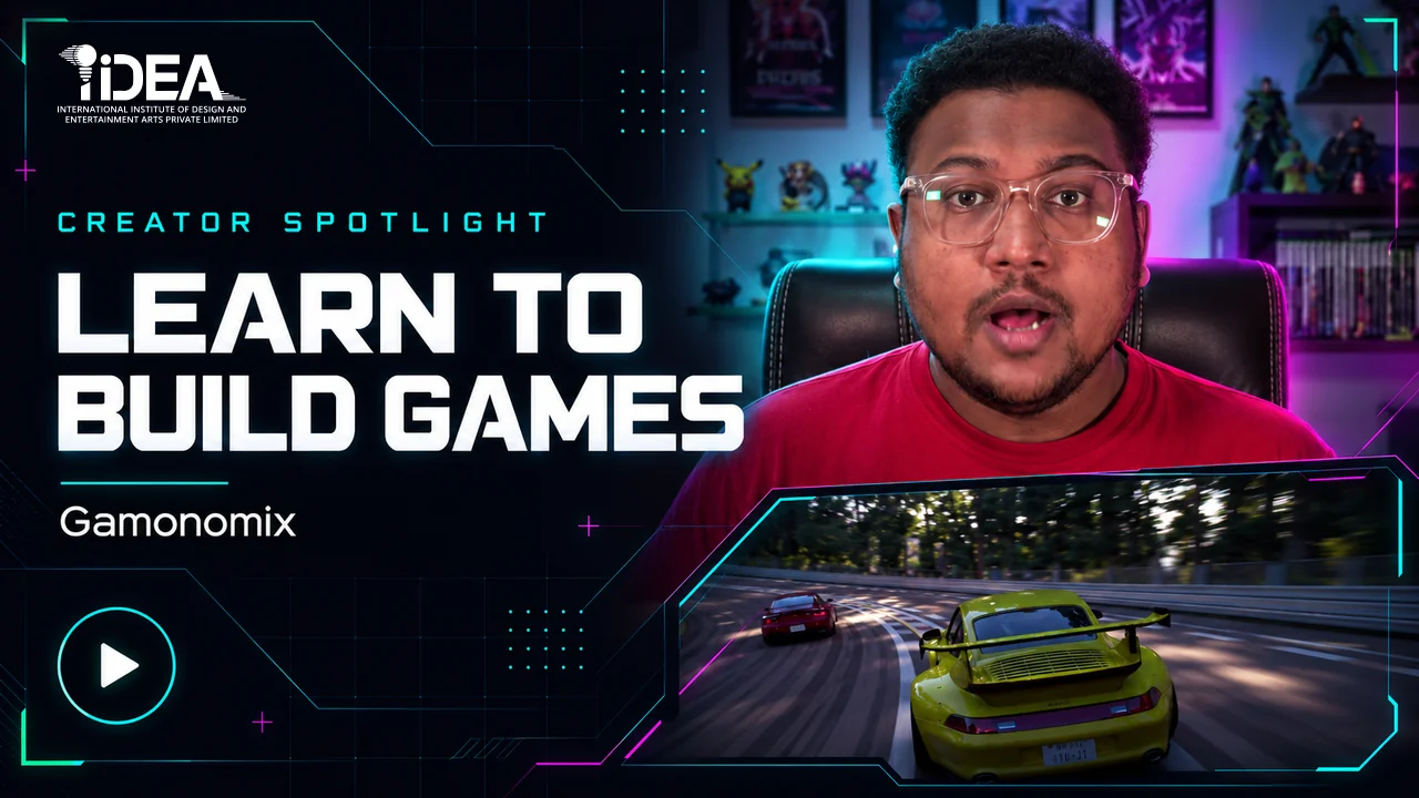 Gamonomix with gameplay beside the headline Learn to Build Games